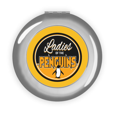 Ladies Of The Penguins Compact Travel Mirror In Yellow