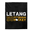 Letang 58 Pittsburgh Hockey Velveteen Plush Blanket