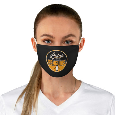 Ladies Of The Penguins Adjustable Face Mask In Black