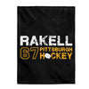 Rakell 67 Pittsburgh Hockey Velveteen Plush Blanket