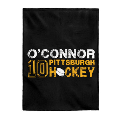 O'Connor 10 Pittsburgh Hockey Velveteen Plush Blanket