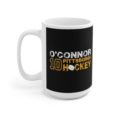 O'Connor 10 Pittsburgh Hockey Ceramic Coffee Mug In Black, 15oz