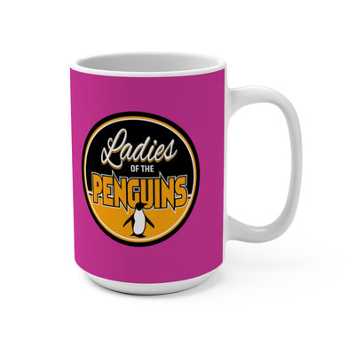 Ladies Of The Penguins Ceramic Coffee Mug, Pink, 15oz