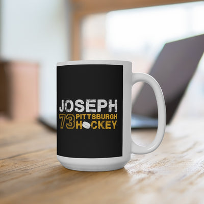Joseph 73 Pittsburgh Hockey Ceramic Coffee Mug In Black, 15oz