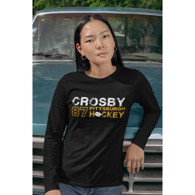 Crosby 87 Pittsburgh Hockey Unisex Jersey Long Sleeve Shirt