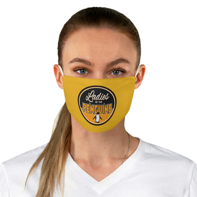 Ladies Of The Penguins Adjustable Face Mask In Yellow