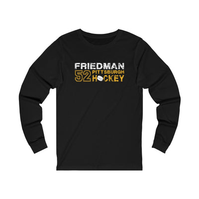 Friedman 52 Pittsburgh Hockey Unisex Jersey Long Sleeve Shirt