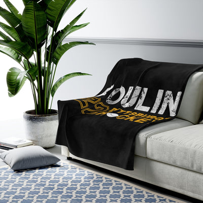 Poulin 22 Pittsburgh Hockey Velveteen Plush Blanket