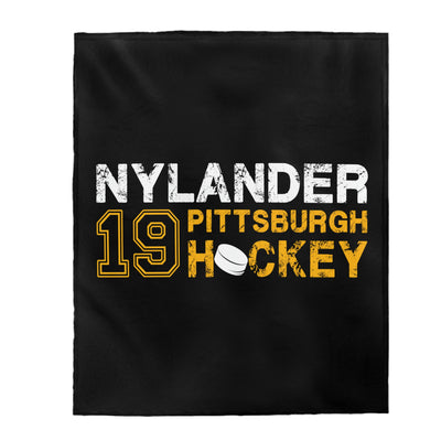 Nylander 19 Pittsburgh Hockey Velveteen Plush Blanket