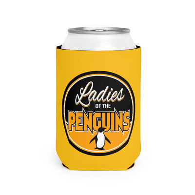 Ladies Of The Penguins Can Cooler Sleeve In Yellow, 12 oz.