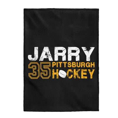 Jarry 35 Pittsburgh Hockey Velveteen Plush Blanket