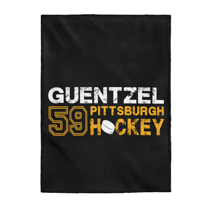 Guentzel 59 Pittsburgh Hockey Velveteen Plush Blanket