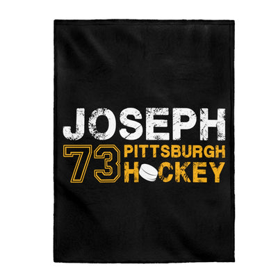 Joseph 73 Pittsburgh Hockey Velveteen Plush Blanket